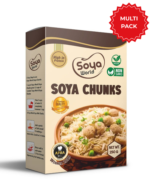 Multi Pack - 10 Soya World Soya Chunks (250g)